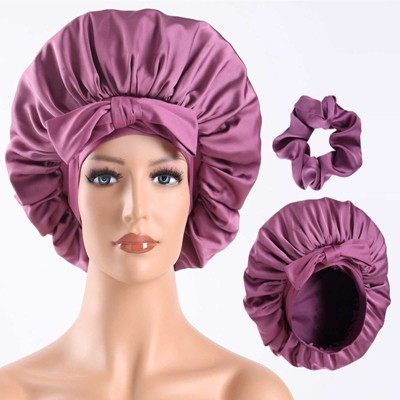 YEVYO Silk Bonnet for Sleeping Women, Satin Hair Bonnet for Sleeping for Wavy Curly Natural Hair Women Men