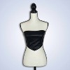 Women's Faux Leather Bandana Top - Blue Blush - 3 of 4