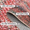Bordered Braided Print Rug – Modern Washable Stain Resistant Non-Slip Indoor Carpet for Living Room, Bedroom, Nursery – Colorful - 4 of 4