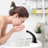 WOWOW Touchless Single Hole Low Arc Bathroom Faucet with Deckplate - 2 of 4