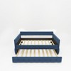 Sapphtopaz Twin Comfortable and Simple Design Bed Frame Daybed with Trundle Bedroom Furniture, No Box Spring Needed - 3 of 4