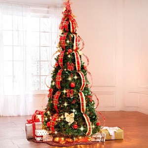 BrylaneHome 6 Ft Fully Decorated Pre-Lit Pop-Up Christmas Tree - 1 of 4