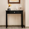 Costway Console Table with Drawer Entryway Hallway Accent Wooden Table Black - 4 of 4