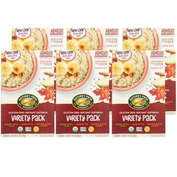 Nature's Path Organic Gluten Free Instant Oatmeal Variety Pack - Case of 6/11.3 oz