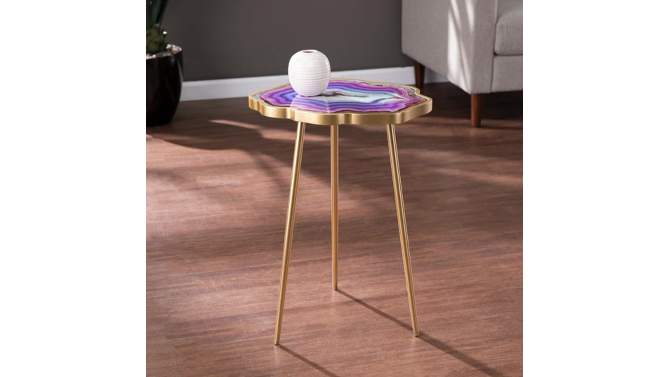 Ingdra Accent Table Purple - Aiden Lane, 2 of 9, play video