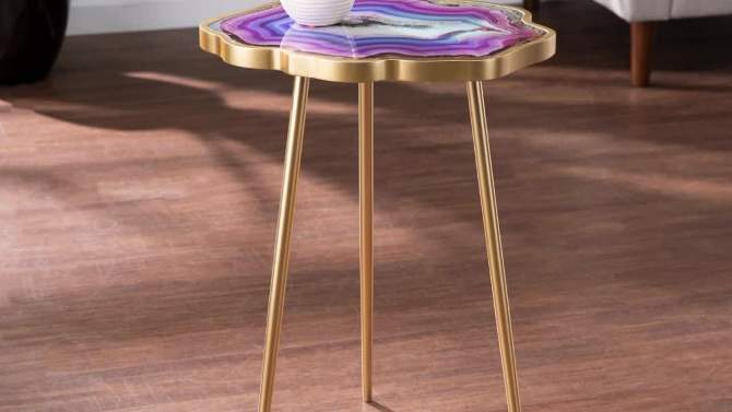Ingdra Accent Table Purple - Aiden Lane, 2 of 9, play video