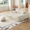 KTMBDW 114.5 Inch Reversible L Shape Sofa, Convertible Sofa, 2-in-1 Sofa with Chaise, Comfy Couches for Living Room, Corduroy - 4 of 4