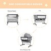 Yinvani Gray Aluminum Frame Foldable Crib with Mosquito Net - 4 of 4