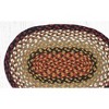 Earth Rugs Jute Placemat 13"x19", Burgundy & Mustard Braided Table Mat, Rustic Farmhouse Dining Accent - 3 of 3
