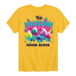 Boys' - Trolls - Brozone Never Alone Branch and Brothers Short Sleeve Graphic T-Shirt - 1 of 4