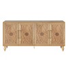 Kitchen Cabinet With 4 Carved Flower Door,Storage Cabinet For Living Room,Dining Room Furniture,Indoor Furniture-Maison Boucle - 4 of 4