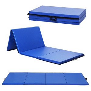 BestMassage 4-Panel Folding Gym Exercise Mat  2" Thick  PU Leather Tumbling Mat - 1 of 4