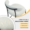 QingMoon, Modern Boucle Counter Stools Set of 2, Soft Fabric Bar Stools, with Back & Footrest, for Kitchen Island, Counter, Cafes - 4 of 4