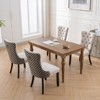 PAGED Modern High-End Dining Chairs Set of 2, Velvet Upholstered Kitchen Chairs with Tufted Design & Wood Legs - 3 of 4