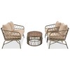 Sapphtopaz Patio Furniture Sets Wicker Patio Lounge Chairs with Cushions and Table for Backyard, Outdoor, Terrace - 2 of 4