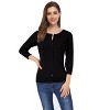 Women's Lightweight Crewneck Cardigan Sweater - 2 of 4