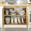 LunaLulinlk Paper Plate Holder Plastic Dinner Plate Holder Dish Drainer Paper Plate Dispenser Plate Organizer, Countertop - 3 of 4