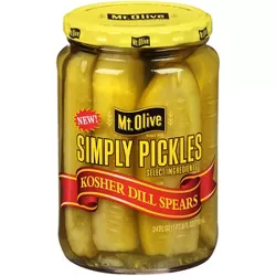 Mt. Olive Simply Pickles Kosher Dill Spears - 24 fl oz