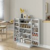 NicBex Freestanding Buffet Cabinet 41" Kitchen Pantry Sideboard Cabinet with 12 Door Shelves, 5-tier Shelving and Adjustable Shelves - 3 of 4