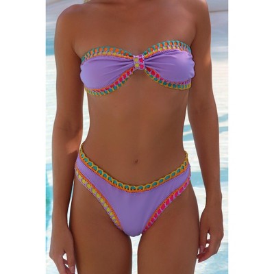 'Lilac' Kailani Fixed Bikini Bottoms LILAC LARGE/EXTRA LARGE