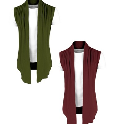 burgundy/green