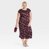 Women's Short Sleeve Ruched Midi Shift Dress - A New Day™ - 3 of 3