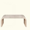 KIGFTSOD Farmhouse Vintage Crafts Coffee Table, Curved Art Deco Design, Easy Assembly - 4 of 4