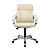 Modern Mid Back Executive Chair Ivory - Boss Office Products: Pneumatic, Swivel, Ergonomic Design - 4 of 4