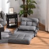 NicBex 2-In-1 Convertible Sleeper Chair,Folding Sofa Bed with 5 Position Adjustable Backrest,Modern Couches with Pillows  for Living Room,Gray - 2 of 4