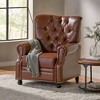 Pushback Recliner Chair with Button Tufting Diamond Stitch and Nailhead Decoration - 4 of 4