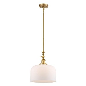 Bell - 1 Light Stem Hung Mini Pendant In Industrial Style-15 Inches Tall and 12 Inches Wide - 1 of 1