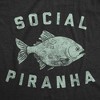 Mens Funny T Shirts Social Piranha Sarcastic Fish Graphic4 Tee For Men - Crazy Dog Men's T Shirt - 2 of 4