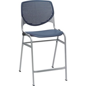 KFI Barstool Chair - Black Polypropylene Seat - Black Aluminum Alloy, Polypropylene Back - Black Steel Frame - Four-legged Base - 1 Each KFI Barstool Chair - Black Polypropylene Seat - Black Aluminum Alloy, Polypropylene Back - Black Steel Frame - Four-legged Base - 1 Each