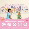 NAYSAYE Castle Activity Wall Busy Board Montessori Sensory Learning Center Panel Set for Kids Creative Playroom, Pink, 54"*1"*18" - 4 of 4