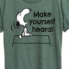 Women's - Peanuts - Make Yourself Heard Short Sleeve Graphic T-Shirt - 2 of 4