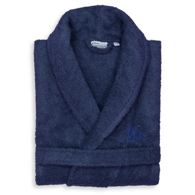 Linum Home Textiles 100% Turkish Cotton Embroidered ''Mr.'' Terry Bathrobe