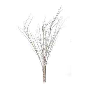 Snowy Flocked Branch Set – 45"H Winter Wonderland Decorative Stems (Set of 2) Plastic Holiday Accents by Melrose - 1 of 3
