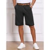 INSPIRE CHIC Men's Linen Pleated with Pockets Above Knee Casual Shorts - 2 of 4