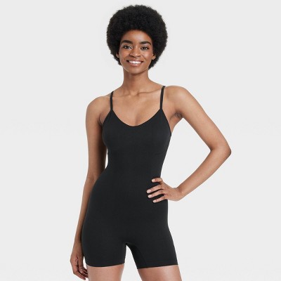 Image of Women's Seamless Romper - Colsie™ Black/Soft Black/Soft Beige L