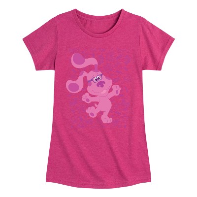 Girls' - Blue's Clues & You! - Magenta Excited Fitted Short Sleeve Graphic T-Shirt