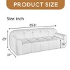 85.8" Wide Chenille Fabric Sofa with Tufted Style, Full Sponge Compression Design, with Powder-Free Foam - Leovsnove - 3 of 4