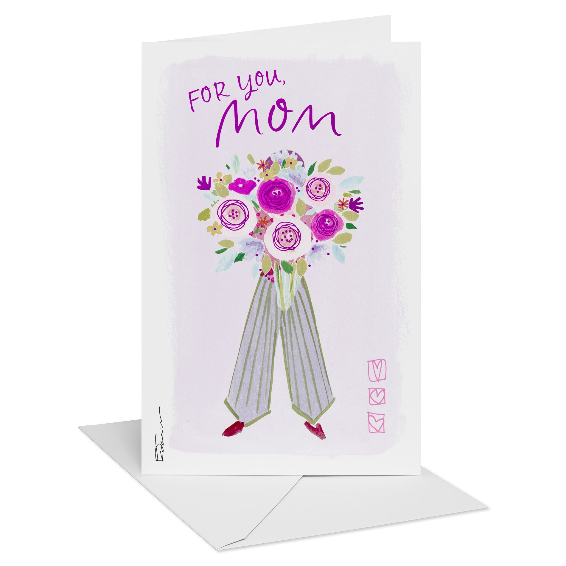 Mother's Day Card for Mom, Patience and Sacrifice, Includes Envelope, Designed by Kathy Davis