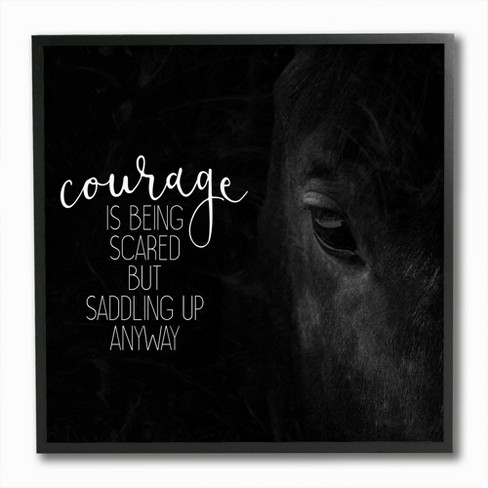 Stupell Industries Saddle Courage Horse Farm Inspiring Word Design - image 1 of 4