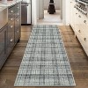 Washable Non-Slip Plaid Carpet - Farmhouse Living Room & Bedroom Rug, Soft Office Decor - 2 of 4