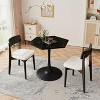 Damerin 31.50 Inch Octagonal Coffee Table With Marble Tabletop Metal Base-Black - 4 of 4