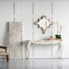 SEVOBAL Bathroom Vanity Mirrors Artistic White Diamond Scrollwork Mirror Versatile Hanging Options Multi-Purpose, White, 23.4"*1.2"*29.9" - 2 of 4
