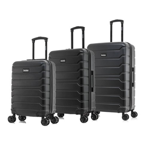 Skyline Softside Checked Spinner 5pc Luggage Set - Black