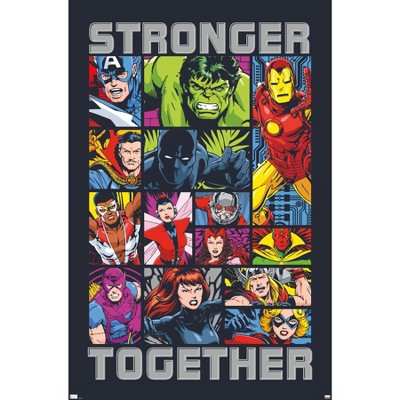 Trends International Marvel Avengers: Beyond Earth's Mightiest - Stronger Together Framed Wall Poster Prints