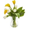 Nearly Natural 19-in Calla Lily & Tulips Artificial Arrangement in Decorative Vase - 3 of 4