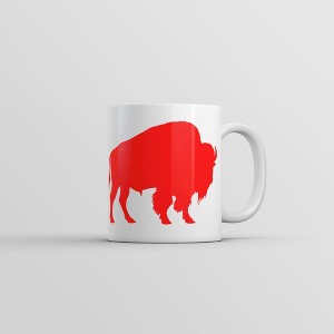 Crazy Dog T-Shirts Buffalo Silhouette Mug Funny Sarcastic Standing Buffalo Graphic Cup-11oz - 1 of 4